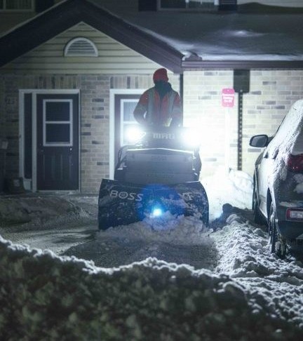 Snow removal at a residential complex